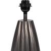 imageKate and Laurel Ciji Modern Metal Bedside Table Lamp 8 x 8 x 17 Gunmetal Scalloped Decorative Tabletop Desk Lamp with Linen Shade for Living Room DecorPewter