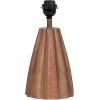 imageKate and Laurel Ciji Modern Metal Bedside Table Lamp 8 x 8 x 17 Gunmetal Scalloped Decorative Tabletop Desk Lamp with Linen Shade for Living Room DecorWalnut Brown