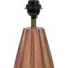 imageKate and Laurel Ciji Modern Metal Bedside Table Lamp 8 x 8 x 17 Gunmetal Scalloped Decorative Tabletop Desk Lamp with Linen Shade for Living Room DecorWalnut Brown