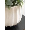 imageKate and Laurel Claudel Modern Round Scalloped Planter Pot 12 x 12 x 12 White Transitional Wavy Planter for Indoor Plants for Living Room or Sunroom Decor