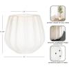 imageKate and Laurel Claudel Modern Round Scalloped Planter Pot 12 x 12 x 12 White Transitional Wavy Planter for Indoor Plants for Living Room or Sunroom Decor