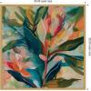 imageKate and Laurel Colorful Tropic Botanical Abstract Neutral Linen Framed Canvas Wall Art by The Creative Bunch Studio 30 x 30 Sylvie Bright Gold Bohemian Abstract Flowers Art for Wall Decor LivingBright Gold