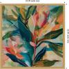 imageKate and Laurel Colorful Tropic Botanical Abstract Neutral Linen Framed Canvas Wall Art by The Creative Bunch Studio 30 x 30 Sylvie Bright Gold Bohemian Abstract Flowers Art for Wall Decor LivingBright Gold