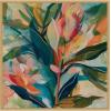 imageKate and Laurel Colorful Tropic Botanical Abstract Neutral Linen Framed Canvas Wall Art by The Creative Bunch Studio 30 x 30 Sylvie Bright Gold Bohemian Abstract Flowers Art for Wall Decor LivingBright Gold