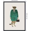 imageKate and Laurel Cool Stylish Trendy Leopard Framed Canvas Wall Art by July Art Prints 18 x 24 Sylvie Beaded Black Modern Animals Entertainment Art for Wall Decor Living Room
