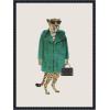 imageKate and Laurel Cool Stylish Trendy Leopard Framed Canvas Wall Art by July Art Prints 18 x 24 Sylvie Beaded Black Modern Animals Entertainment Art for Wall Decor Living Room