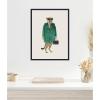 imageKate and Laurel Cool Stylish Trendy Leopard Framed Canvas Wall Art by July Art Prints 18 x 24 Sylvie Beaded Black Modern Animals Entertainment Art for Wall Decor Living Room