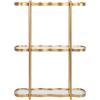 imageKate and Laurel Curventi ThreeTiered Wavy Wall Shelf 20 x 7 x 28 Gold Glam Decorative Scalloped Storage Shelves and Wall Organizer for Over The Toilet Storage Bathroom Display
