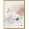 imageKate and Laurel Cute Unicorn Framed Canvas Wall Art by July Art Prints 18 x 24 Sylvie Bright Gold Whimsical Animals Kids Art for Wall Decor Living Room Bedroom