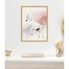imageKate and Laurel Cute Unicorn Framed Canvas Wall Art by July Art Prints 18 x 24 Sylvie Bright Gold Whimsical Animals Kids Art for Wall Decor Living Room Bedroom