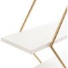 imageKate and Laurel Daxton Modern Wood and Metal Diamond Wall Shelf 31 x 8 x 31 White and Gold Glam Geometric Wall Organization for Bathroom Storage or Living Room Display