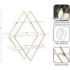 imageKate and Laurel Daxton Modern Wood and Metal Diamond Wall Shelf 31 x 8 x 31 White and Gold Glam Geometric Wall Organization for Bathroom Storage or Living Room Display