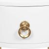 imageKate and Laurel Decklyn Decorative Glam Oval Side Table 16 x 12 x 24 White and Gold Modern Round Living Room Table with Pull Drawer for Useful StorageWhiteGold
