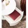imageKate and Laurel Decklyn Decorative Glam Round Side Table 14 x 14 x 24 White and Gold Modern Circle Living Room Table with Pull Drawer for Useful StorageWhiteGold