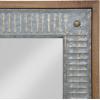 imageKate and Laurel Deely Farmhouse Wall Mirror 27 x 39 White and Silver Rustic Wall Decor with Galvanized Metal FrameRustic Brown