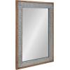 imageKate and Laurel Deely Farmhouse Wall Mirror 27 x 39 White and Silver Rustic Wall Decor with Galvanized Metal FrameRustic Brown
