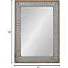 imageKate and Laurel Deely Farmhouse Wall Mirror 27 x 39 White and Silver Rustic Wall Decor with Galvanized Metal FrameRustic Brown