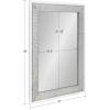 imageKate and Laurel Deely Farmhouse Wall Mirror 27 x 39 White and Silver Rustic Wall Decor with Galvanized Metal FrameWhite