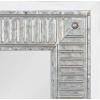 imageKate and Laurel Deely Farmhouse Wall Mirror 27 x 39 White and Silver Rustic Wall Decor with Galvanized Metal FrameWhite