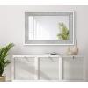imageKate and Laurel Deely Farmhouse Wall Mirror 27 x 39 White and Silver Rustic Wall Decor with Galvanized Metal FrameWhite