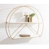 imageKate and Laurel Delmar Modern Wall Shelf 26 x 21 White and Gold Glamorous Geometric Wall DecorWhiteGold