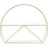 imageKate and Laurel Delmar Modern Wall Shelf 26 x 21 White and Gold Glamorous Geometric Wall DecorWhiteGold
