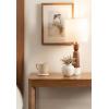 imageKate and Laurel Deori Modern Metal and Marble Bedside Table Lamp 8 x 8 x 20 Antique Brass and White Marble Decorative Tapered Hourglass Tabletop Desk Lamp with Linen Shade for Living Room DecorWhiteBrown