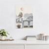 imageKate and Laurel Elephant in Paris Framed Canvas Wall Art by July Art Prints 18 x 24 Sylvie White Whimsical Animals Cityscapes Art for Wall Decor Living Room Bedroom