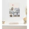 imageKate and Laurel Elephant in Paris Framed Canvas Wall Art by July Art Prints 18 x 24 Sylvie White Whimsical Animals Cityscapes Art for Wall Decor Living Room Bedroom