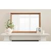 imageKate and Laurel Ellison Transitional TwoTone Rectangle Wall Mirror 24 x 36 Rustic Brown and White Modern Rectangular Wooden Bathroom Mirror for Vanity with Traditional Stepped Frame