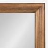 imageKate and Laurel Ellison Transitional TwoTone Rectangle Wall Mirror 24 x 36 Rustic Brown and White Modern Rectangular Wooden Bathroom Mirror for Vanity with Traditional Stepped Frame