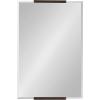 imageKate and Laurel Erina Frameless Beveled Rectangle Mirror 20 x 31 Bronze Transitional Modern Rectangular Wall Mirror with Metal Accents for Use as Bathroom Mirror for Over SinkBronze