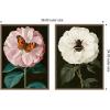 imageKate and Laurel Flutter Bug and Busy Bee Set of 2 18x24 Framed Canvas Wall Art Set by Mary Sparrow Sylvie Beaded Dark Gold Modern Animals Flowers Nature Animals Flowers Art for Wall Dcor