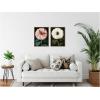 imageKate and Laurel Flutter Bug and Busy Bee Set of 2 18x24 Framed Canvas Wall Art Set by Mary Sparrow Sylvie Beaded Dark Gold Modern Animals Flowers Nature Animals Flowers Art for Wall Dcor