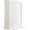 imageKate and Laurel Furrow Modern Wooden Ribbed Sliding Door Tall Wall Cabinet 22 x 7 x 28 White Floating Bathroom Cabinet with Sliding Door for Use as OverTheToilet Storage or Kitchen Spice Rack