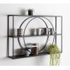 imageKate and Laurel Geometric Pirzada Wall Shelf 36quot x 24quot Black Modern Wall StorageBlack