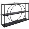 imageKate and Laurel Geometric Pirzada Wall Shelf 36quot x 24quot Black Modern Wall StorageBlack
