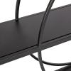 imageKate and Laurel Geometric Pirzada Wall Shelf 36quot x 24quot Black Modern Wall StorageBlack