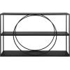 imageKate and Laurel Geometric Pirzada Wall Shelf 36quot x 24quot Black Modern Wall StorageBlack