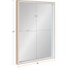 imageKate and Laurel Gibson Coastal Wall Mirror 18 x 24 White and Gray Decorative Rectangle Mirror for WallWhiteNatural