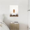 imageKate and Laurel Golden Labradoodle in Rustic Bath Style Framed Canvas Wall Art by Amy Peterson 18 x 24 Sylvie White Farmhouse Animals Bathroom Art for Wall Decor Living Room Bedroom