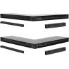 imageKate and Laurel Havlock Modern Wood TwoPiece Floating Corner Shelf Set 26 x 8 x 3 Black Wooden Corner Shelving with Unique Geometric Shape for Living Room Decor or Entryway Storage