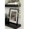 imageKate and Laurel Havlock Modern Wood TwoPiece Floating Corner Shelf Set 26 x 8 x 3 Black Wooden Corner Shelving with Unique Geometric Shape for Living Room Decor or Entryway Storage