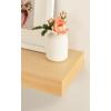 imageKate and Laurel Havlock Modern Wood TwoPiece Floating Corner Shelf Set 26 x 8 x 3 Natural Wood Wooden Corner Shelving with Unique Geometric Shape for Living Room Decor or Entryway Storage