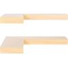 imageKate and Laurel Havlock Modern Wood TwoPiece Floating Corner Shelf Set 26 x 8 x 3 Natural Wood Wooden Corner Shelving with Unique Geometric Shape for Living Room Decor or Entryway Storage