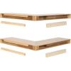 imageKate and Laurel Havlock Modern Wood TwoPiece Floating Corner Shelf Set 26 x 8 x 3 Natural Wood Wooden Corner Shelving with Unique Geometric Shape for Living Room Decor or Entryway Storage