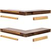 imageKate and Laurel Havlock Modern Wood TwoPiece Floating Corner Shelf Set 26 x 8 x 3 Rustic Brown Wooden Corner Shelving with Unique Geometric Shape for Living Room Decor or Entryway Storage