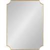 imageKate and Laurel Healey Glam Scalloped Wall Mirror 22 x 30 Gold Minimal Scallop Mirror for Classic Traditional Wall DecorGold