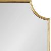 imageKate and Laurel Healey Glam Scalloped Wall Mirror 22 x 30 Gold Minimal Scallop Mirror for Classic Traditional Wall DecorGold