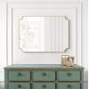 imageKate and Laurel Healey Glam Scalloped Wall Mirror 22 x 30 Gold Minimal Scallop Mirror for Classic Traditional Wall DecorGold